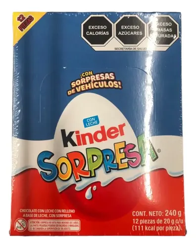 Huevo Kinder Sorpresa Niño 12 Pz De 20 G C/u | Meses sin interés