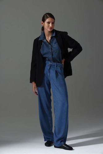 Jean Wide Leg Mujer Sastrero Pinzado Yagmour