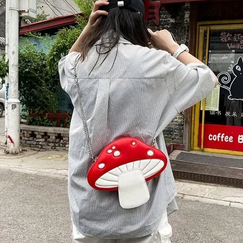 Bolso Cartera Mano Amplio Hongo Hype Aesthetic