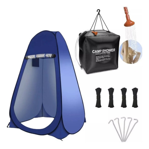 Carpa Para Baño Y Ducha, Vestidor Portátil + Ducha Solar 40l