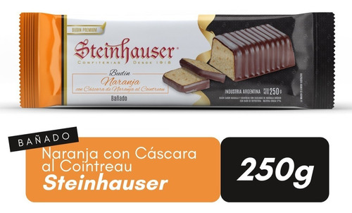 Budin Premium Steinhauser Naranja Bañado Chocolate 250 G