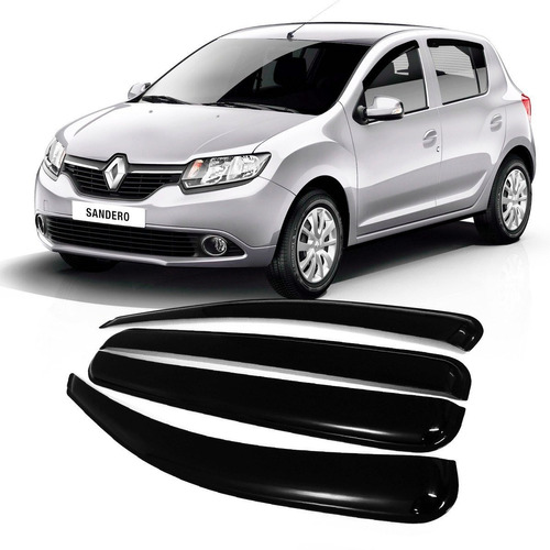 Calha Acrilica Chuva Renault Sandero 2014 A 2019 - 4 Portas