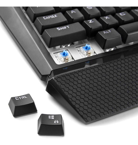Teclado De Juegos Con Cable Mecánico De Beastron Con Interru