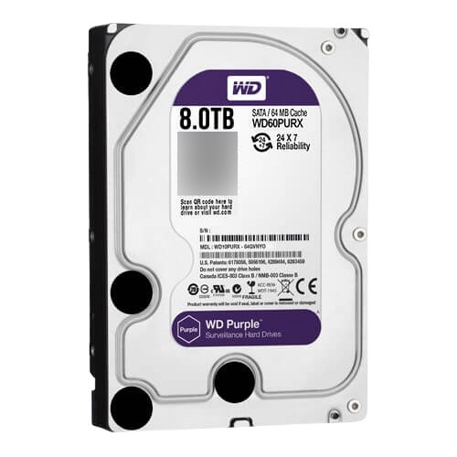 Disco Duro Western Digital 8tb Morado 3.5 7200rpm Wd82purz