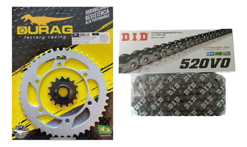 Kit Relação Xt 660 R/z Tenere Supermotard Durag Did Retentor