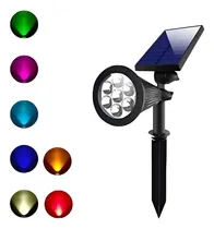 Comprar Lampara Foco Solar Jardín Exterior Luz Led Varioscolores Rgb