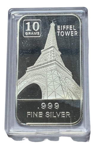 Robmar U.s.a.n° 110 Moneda 10g.plata 0,999.torre Elffel