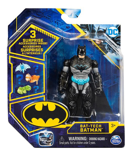 Boneco Batman Bat-tech 10 Cm - Batman Dc Colecionável