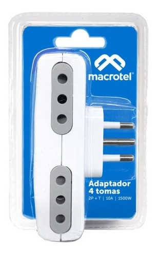 Enchufe Tipo Conector Macrotel 10a 4 Socket