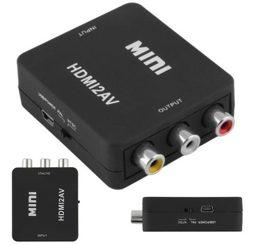 Conversor Hdmi A Rca Convertidor Adaptador Sonido 1080p