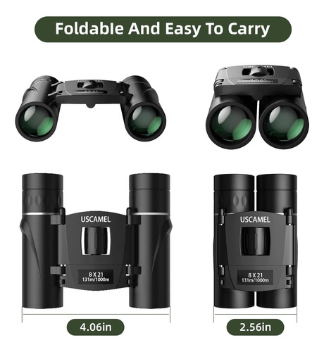 Binoculares De Bolsillo Plegable De Uscamel Mini Telescopio