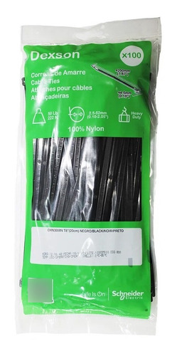 Amarras De Sujeción Dexson 100u Desde 20cm Varias Medidas