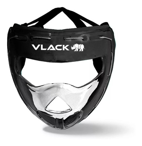 Mascara De Hockey Corner Corto Vlack Protección Cara Negra