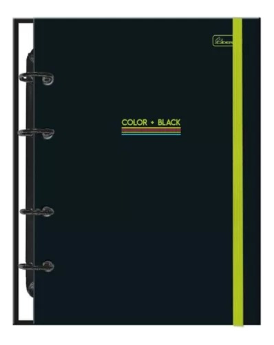 Caderno Argolado Capa Dura 80fls Color+black -cadersil