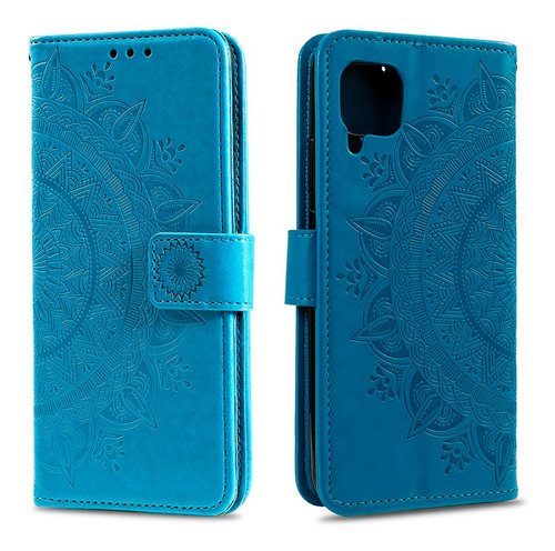 Flip Cover Huawei P40 Lite Diseño Mandala Azul