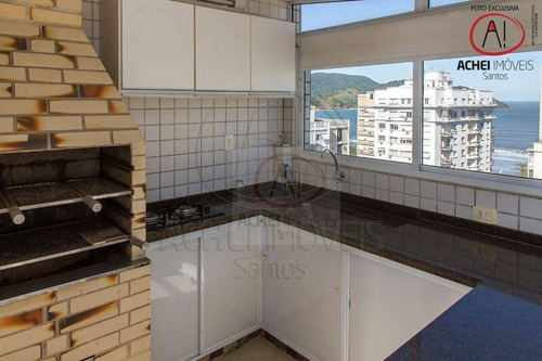 Imagem 12 de 30 de Cobertura Com 3 Dormitórios, 3 Suite, 2 Vagas Demarcas À Venda, 230 M² Por R$ 1.500.000 - Aparecida - Santos/sp - Co0113
