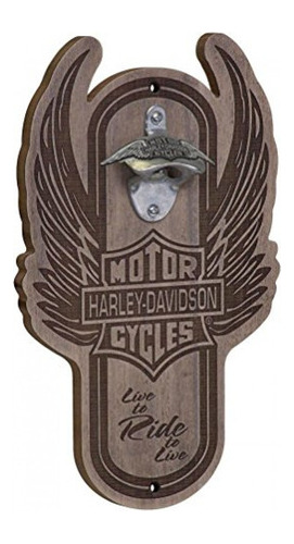 Destapador Harley-davidson Winged Bar & Shield Abrebotellas