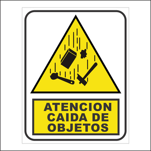 Cartel Caída Objetos 28x22cm Señaletica C-02-059