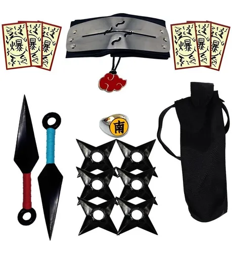 Kit ninja Naruto Kunai Naruto Shuriken Bandana Névoa Kisame +