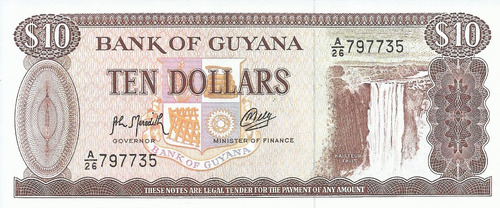 Guyana 10 Dolares 1992