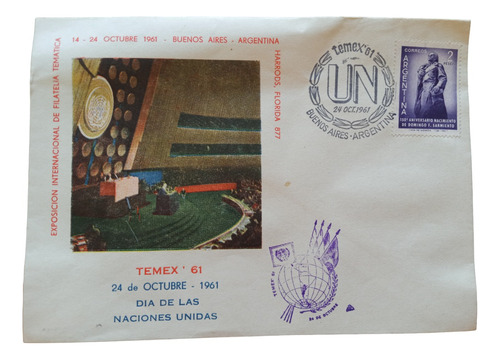 Temex 61 Buenos Aires 1961 Afita Naciones Unidas