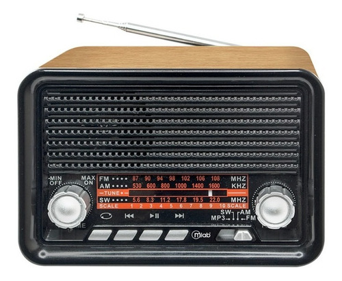 Imagen 1 de 3 de Radio Vintage Recargable Bt Microlab Kross - Revogames