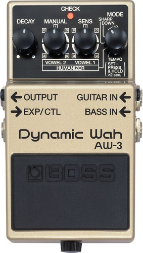 Pedal Dynamic Wah Compacto Marca Boss Waza Craft Aw-3