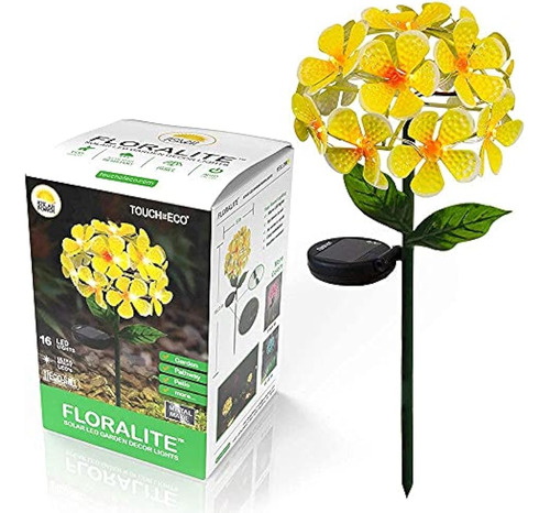 Estaca De Luz De Metal Con Led Solar Para Flores, Perfecta P