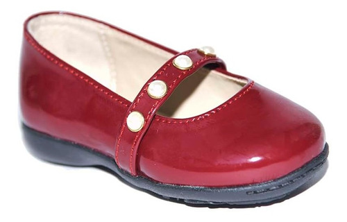 Zapato Niña Charol Vino Casual 12/14-