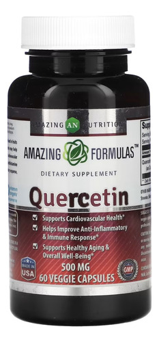 Quercetina 500mg (60 Cápsulas) Amazing Nutrition Quercetin