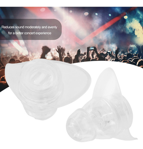 1 Par Tapones Para Oído De Silicona Para Dormir Y Conciertos