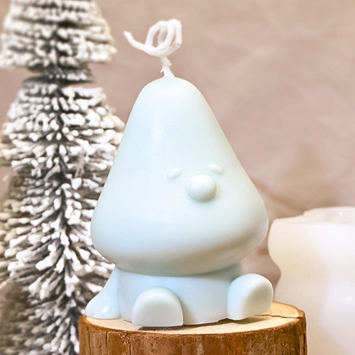 Molde De Vela Navideña En 3d Con Dibujos Animados Navideños,