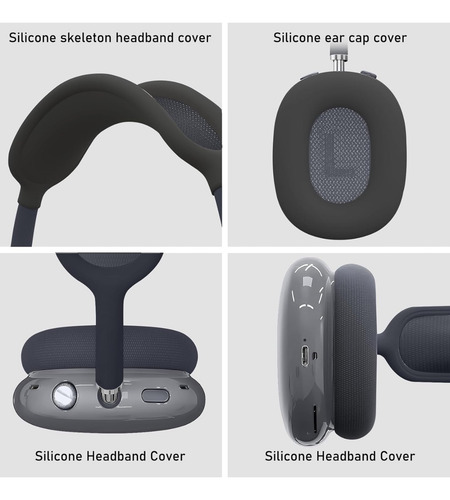 Funda Compatible Apple Airpods Max 3 En 1 Negro