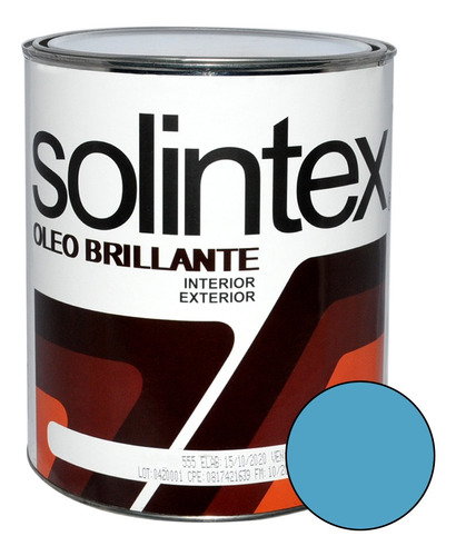 Pintura Oleo Brillante Color 554 1 Gl Azul Medio