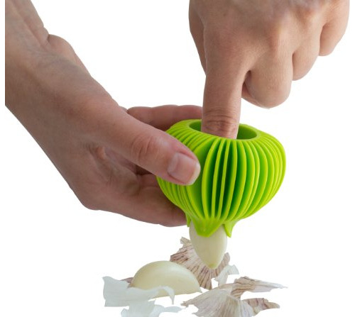 Garlic Peeler Silicone Lime Green 1