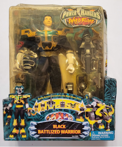 Power Ranger Wild Force Black Battlized Warrior Bandai- 2002