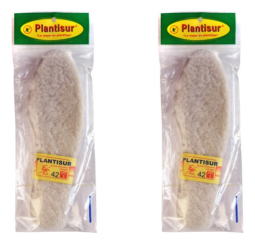 Pack X 2 Plantilla Plantisur Con Corderito Color Crudo Tamaño De La Plantilla 41