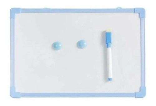 Lousa Infantil Azul Quadro Branco Magnetico Caneta Apagador