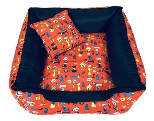 Cama Pet 70 X 70cm Cachorro Gato Fundo Antifriagem Zíper