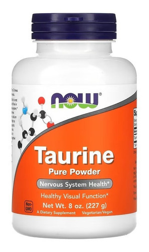 Now Foods, Taurina Pura En Polvo, 227 G (8 Oz) Sabor Sin Sabor