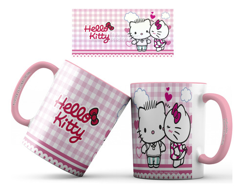 Mug  Taza Oreja Rosada Hello Kitty Gato Regalo 002