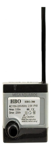 Bombinha Bomba Submersa Hbo-300 300l/h Aquário Fonte 110v