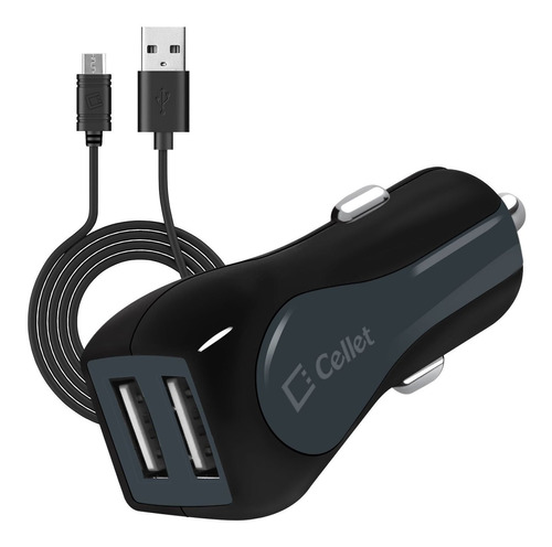 Cargador Para Coche Cellet  Con 2 Puertos Usb, Carga R Fr6x