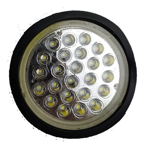 Plafon Redondo Trailer Camion Ambar Blanco Rojo 24 Led 13cmc