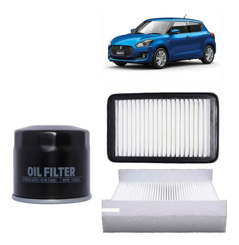 Kit Filtro Aceite Aire Polen Suzuki Swif 1.2 K12m 2015 2017 