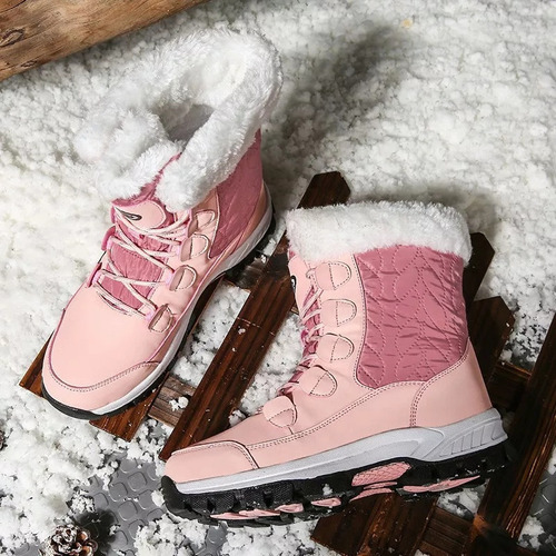 Nuevas Botas De Nieve De Invierno Impermeables Y Cálidas Par
