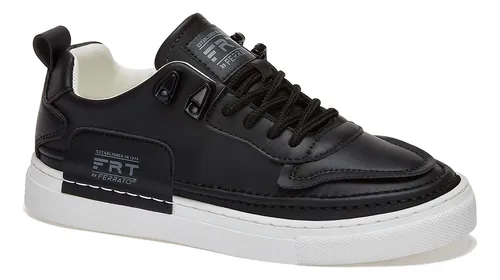 Tenis Urbano Ferrato Con Textura Para Ni o Color Negro Cuotas