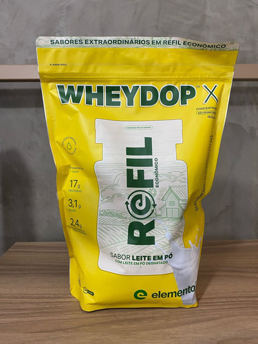 1x Wheydopx 900g Refil - Elemento Puro - Leite Em Pó