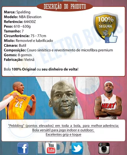 Bola Basquete NBA Spalding Elevation