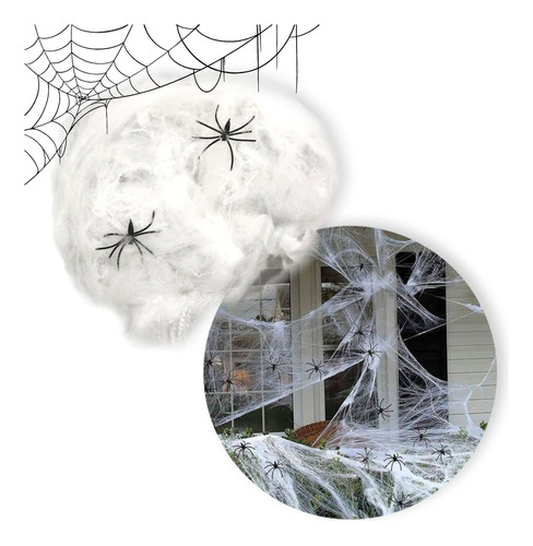 Teia De Aranha Branca Halloween Dia Das Bruxas 20g